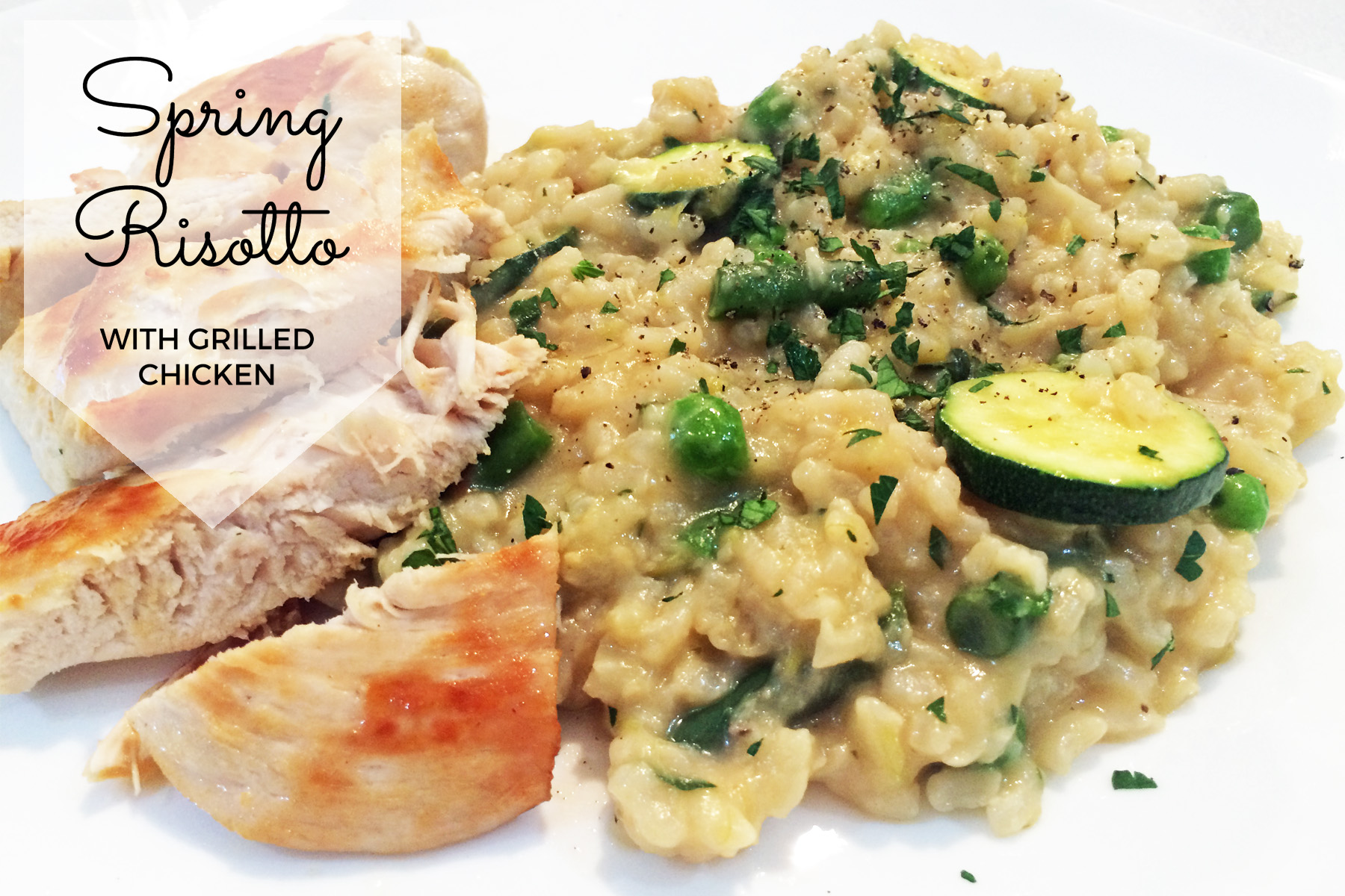 Spring Risotto with Grilled Chicken Recipe - Mum's Lounge