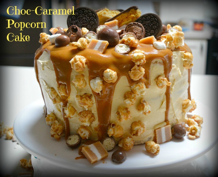 Choc Caramel Popcorn Cake Recipe Mum's Lounge