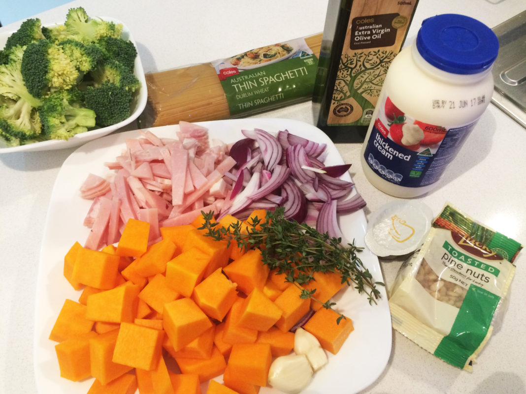 One Pan Pumpkin, Broccoli & Bacon Pasta Mum's Lounge