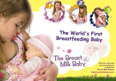 inappropriate kids toys breast milk baby
