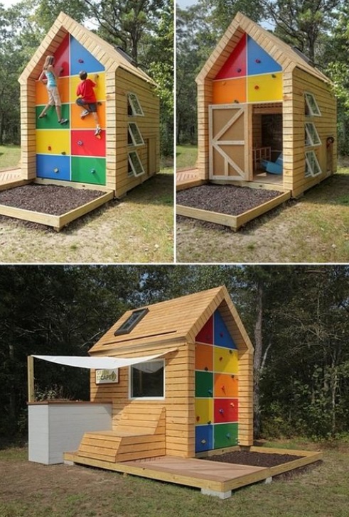 10_Awesome_Kids_Cubby_Houses_-climbing wall cubby