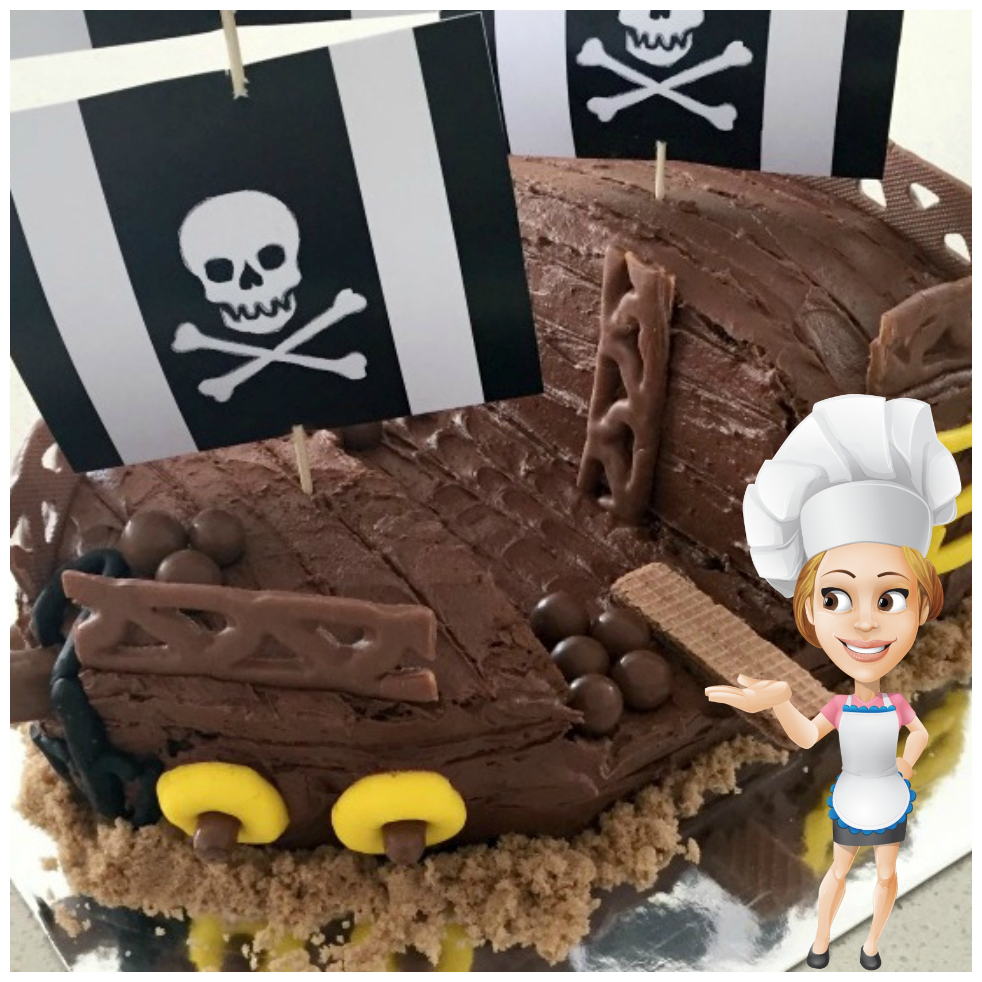 Lauren cake 2 the rescue pirate ship