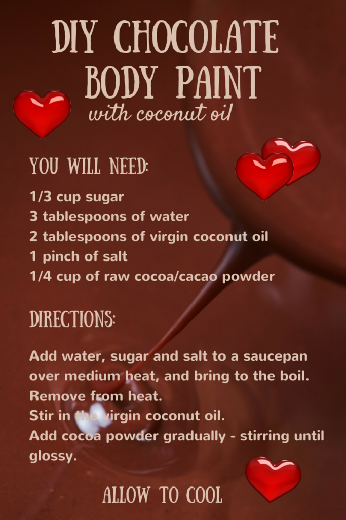 Chocolate Body Paint with Coconut Oil
