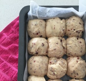 White Chocolate and Cranberry Hot Cross Buns 5