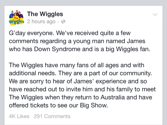 Wiggles Facebook