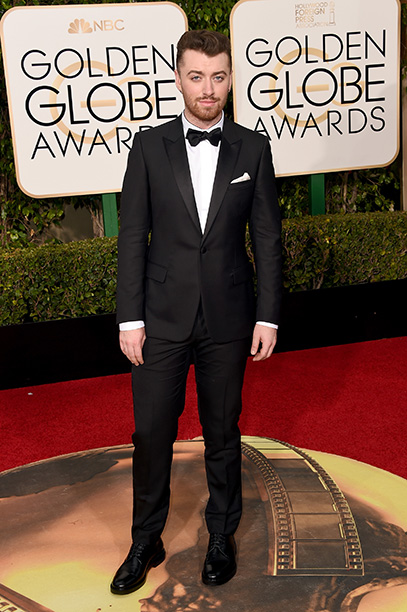 BEVERLY HILLS, CA - JANUARY 10: Singer Sam Smith attends the 73rd Annual Golden Globe Awards held at the Beverly Hilton Hotel on January 10, 2016 in Beverly Hills, California. (Photo by Jason Merritt/Getty Images)