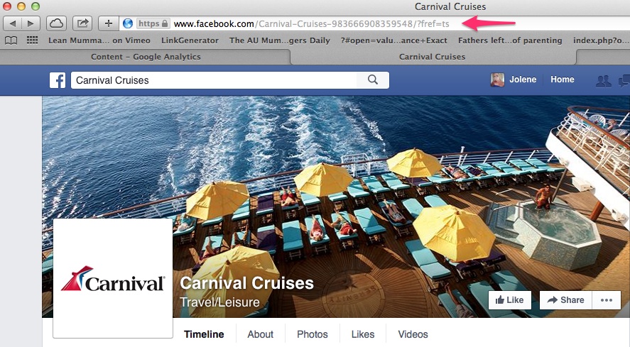 carnival cruises FB 4