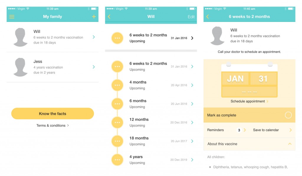 vaccidate app helping parents to vaccinate their children on time