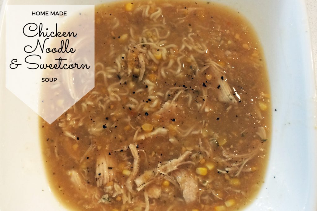 Chicken Noodle and Sweetcorn Soup