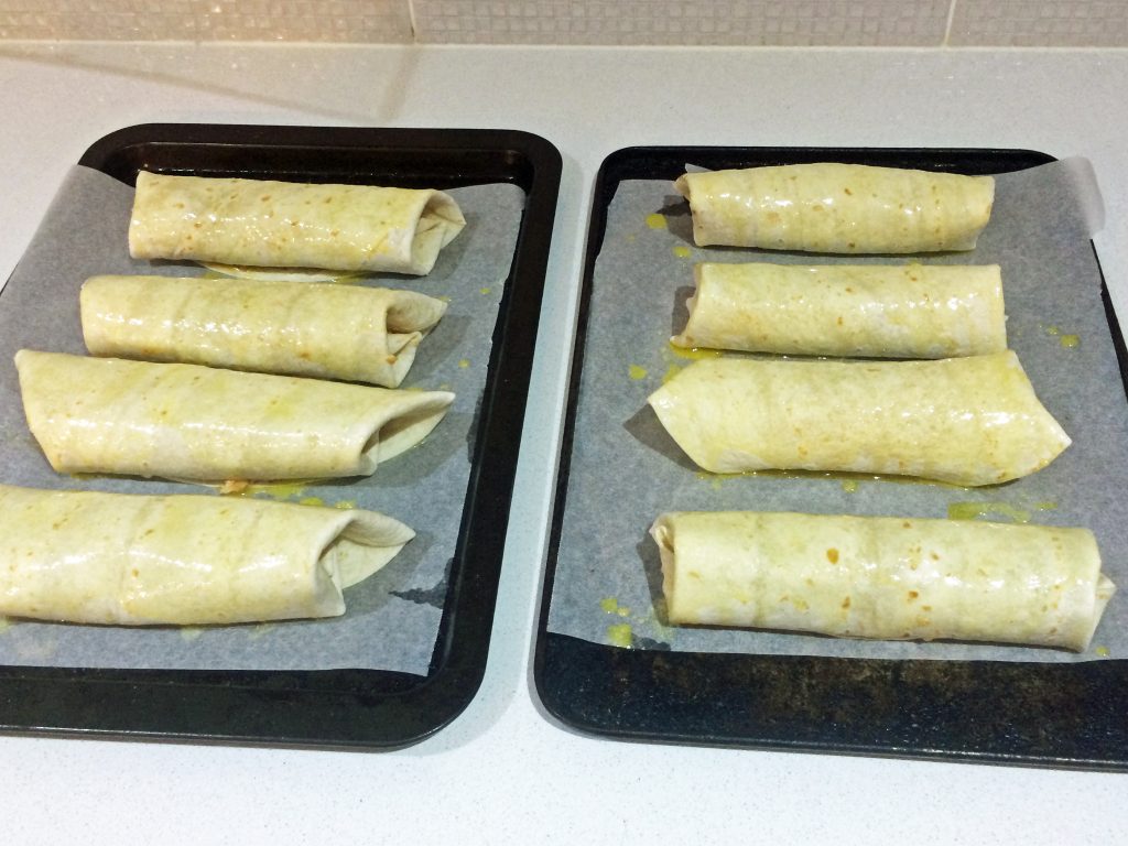 Oven Baked Chicken Chimichangas
