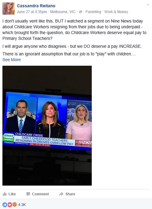 childcare workers deserve a payrise