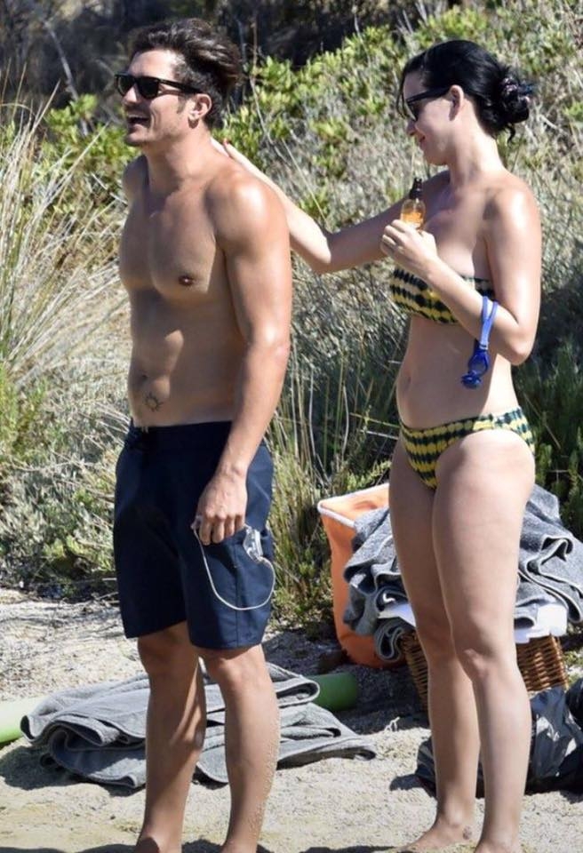 Katy Perry lathered sunscreen on Orlando Bloom before 