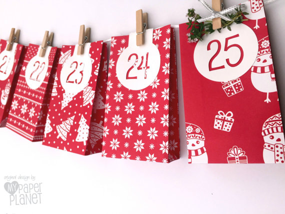 Mini Paper Garland Advent Calendar