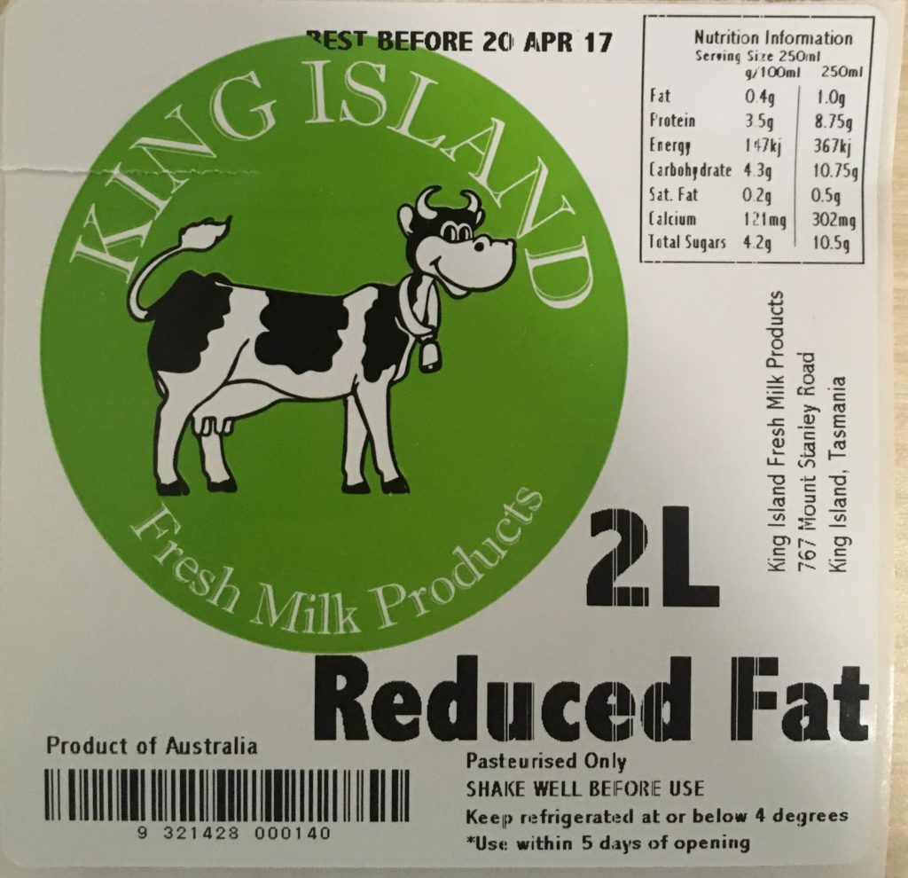 king island fresh milk products